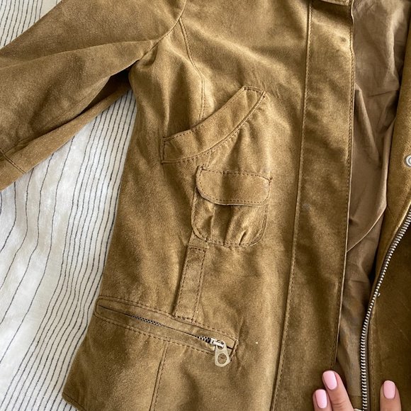 SOLD - Max & Co - Suede/Leather Jacket sz 8 - Picture 3 of 7